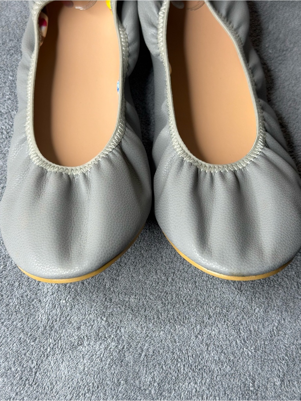 Women's Gray Ballet Flats - Picture 9 of 9